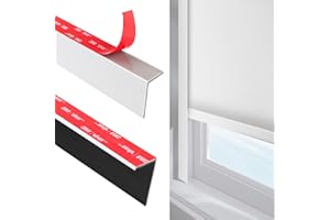 WINSMAR 100% Blackout PVC Light Blocking Strip for Window Shades and Blinds Both Sides Tracks for Blackout Shades Easy to Ins