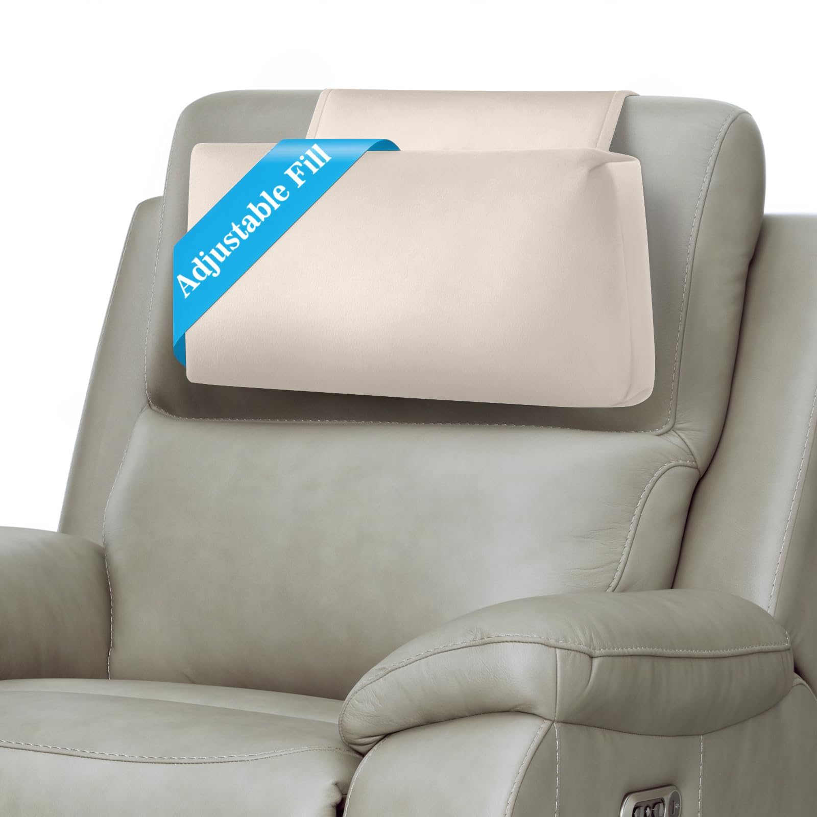 Photo 1 of AHUAWA Recliner Headrest Pillow, Adjustable Comfort Neck & Head Support Pillow, Soft Velvet Non-Slip Headrest for Pain Relief & Relaxation, Ideal for Recliner, Couch, Chair, Sofa