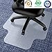 Under Desk Chair Mat (Transparent) Large, Vinyl Floor Protector for Low-Pile Carpets, Hardwood Flooring | Non-Slip Bottom, Heavy-Duty | Home, Office, Computer