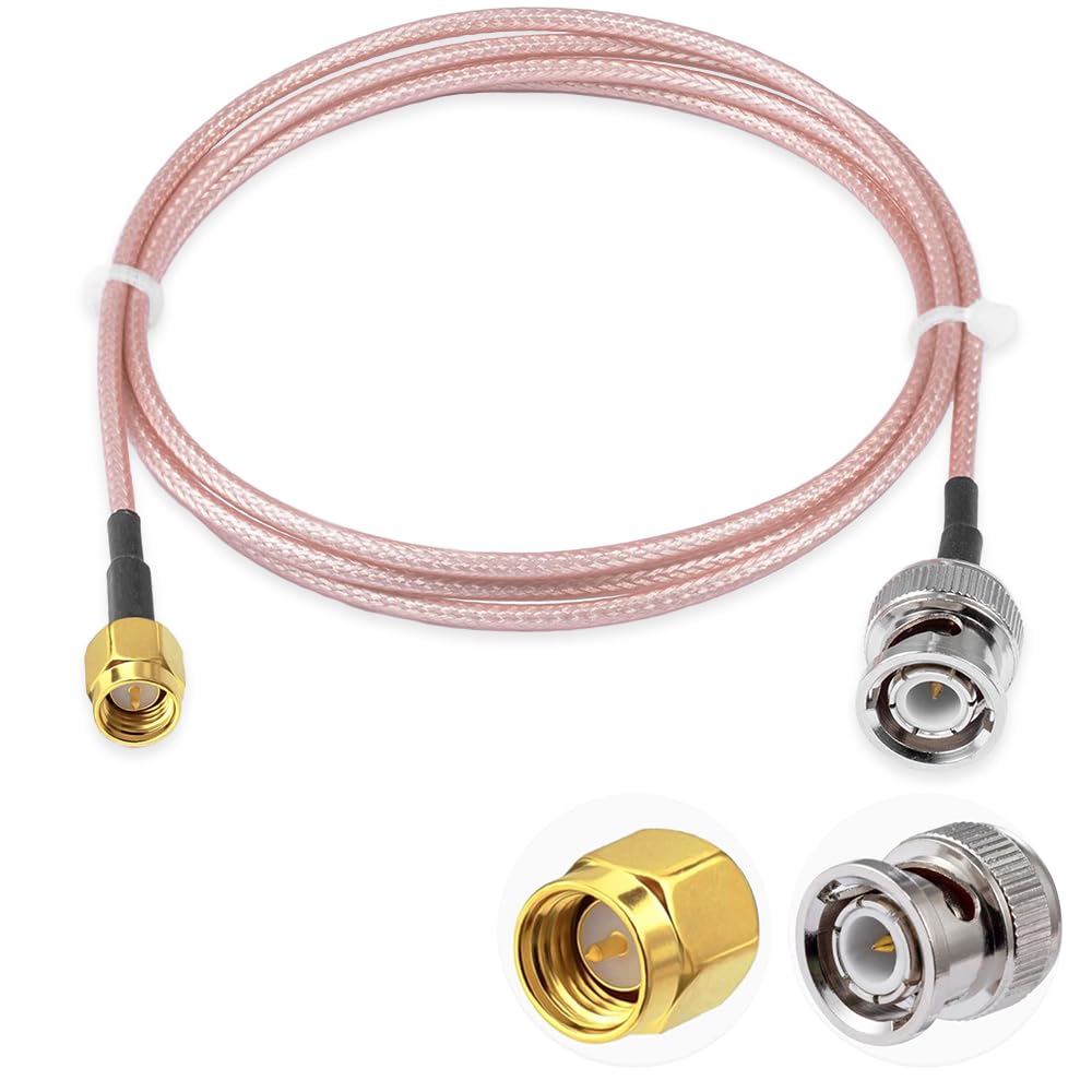 Vecys SMA Male to BNC Male RF Coaxial Cable 50ohm SMA to BNC RG316 Jumper Cable 3FT/1M for Antennas Ham radio Wireless LAN Devices Wi-Fi Radios