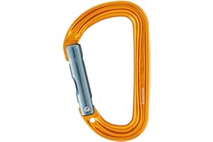 Petzl SM'D Wall Carabiner - Compact, Lightweight D-Shaped Carabiner for Aid Climbing and Racking Gear