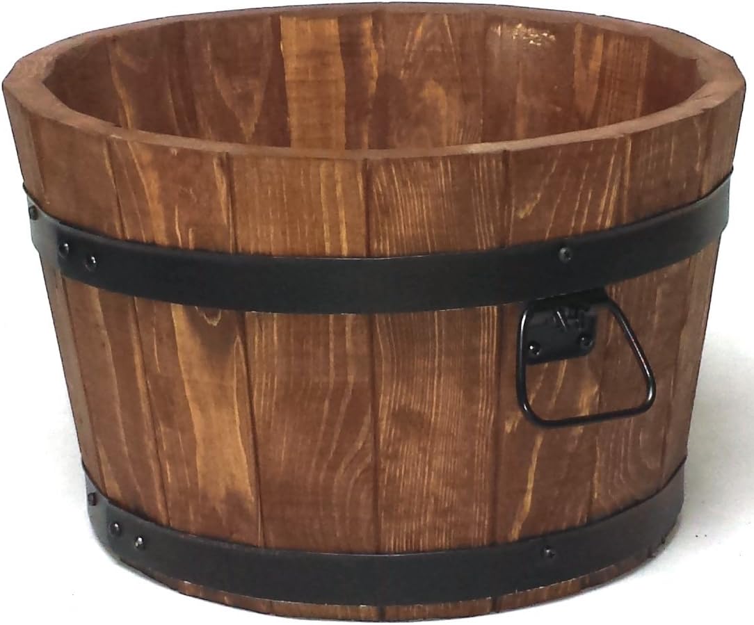 Wooden Trough Planter Garden Plant Pot 100% Wood (B42XH26) Colour Nut
