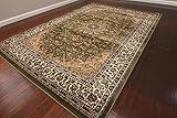 Feraghan/New City Traditional Isfahan Wool Persian Area Rug, 5' x 7'3, Sage Green