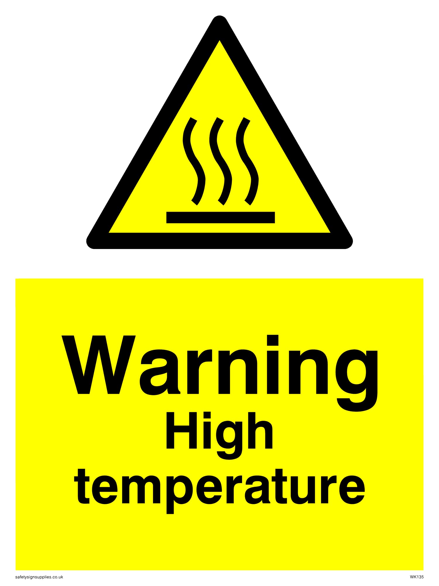 Pack of five - High Temperature Sign - 150x200mm - A5P