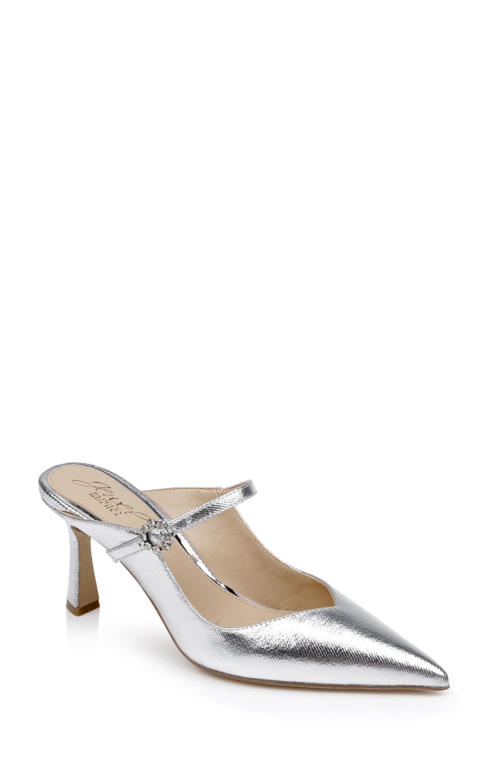 Photo 1 of Jewel Badgley Mischka Kaylin Pointed Toe Mule Silver