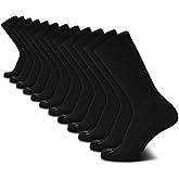 AND1 Mens Crew Socks - 12 Pack Moisture Wicking Cushioned Performance Breathable Athletic Socks for Men (Sizes: 6-12.5)
