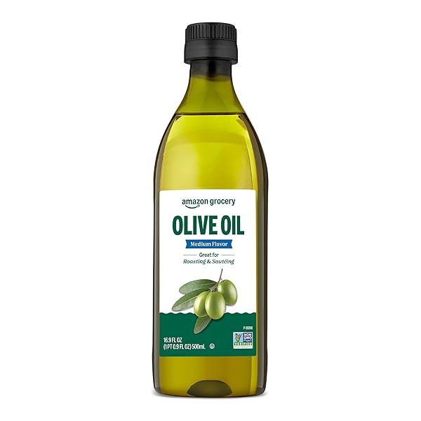 AMAZON GROCERY, OLIVE OIL, MEDIUM FLAVOR, 16.9 FL OZ (PREVIOUSLY AMAZON FRESH, PACKAGING MAY VARY)
