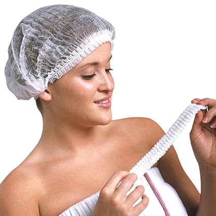 Clipped Hair Nets 30 White Disposable Mop Caps Mob Caps Double