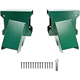 A-Frame End Swing Set Brackets - 2 Pcs Heavy Duty Carbon Steel Hardware with Mounting Kit, DIY Bracket for 4x4 Legs & 4x6 Beam, Green