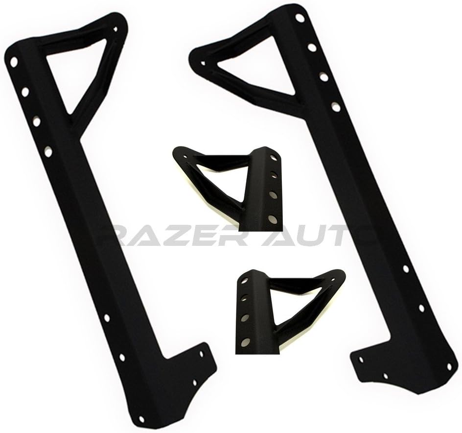 Razer Auto 50" LED Light bar Windshield mounting Brackets That Fits 2007-2015 Jeep Wrangler JK