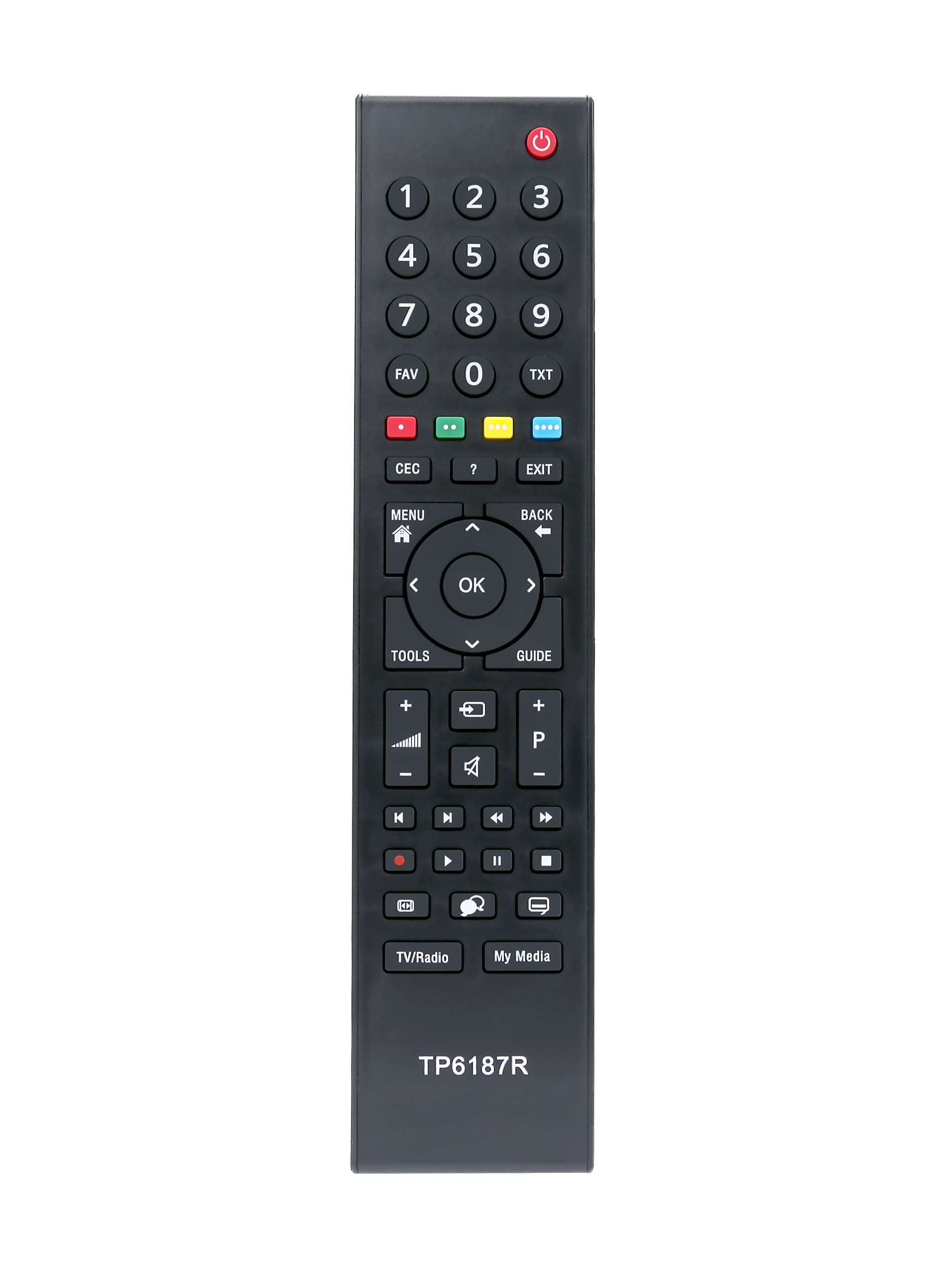 AULCMEET TP6187R Replacement Remote Control Compatible with Grundig 4K OLED Smart TV 40VLE2012EC 46VLE7229BF 42VLC7121C RC3214803/01 RC3214803/01