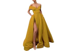 AMDBEL Formal Dresses for Women, Women's Formal Dresses Floor Length Cocktail Dress Retro V Neck Fashion Party Formal Dress