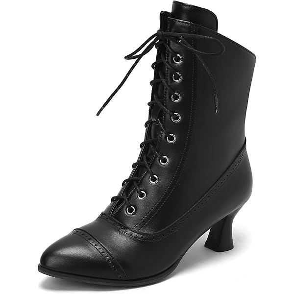 Amazon.com | Alyaafifa Vintage Mid Calf Boots for Women Ankle