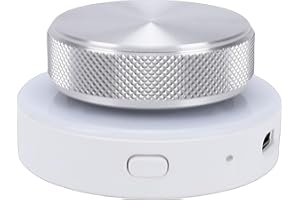 Diydeg Volume Control Knob, 2.4G USB PC Volume Controller with RGB Light, BT 5.0 Computer External Remote Button Speaker Audi