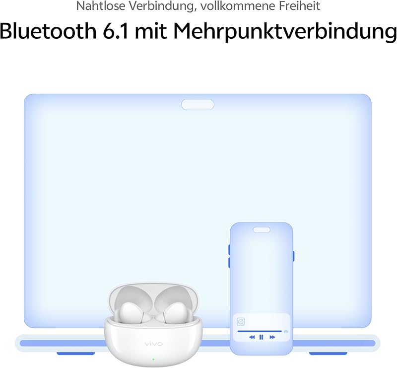 Buds Pro Kabellose Ohrhörer, Adaptive KI-Geräuschunterdrückung mit 55 dB, 55 Stunden Akkulaufzeit, Räumlicher Klang, Duale Verbindung mit BT 6.1, Wasserdicht nach IP54, 4,3 g, Schwarz