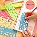 Set of 4 Plastic Drawing Painting Stencils Scale Template Sets, Graphics Stencils for Scrapbooking,Card and Craft Projects,Bookmark Ruler,Perfect for Using with Your Bullet Journal