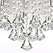 DINGGU Modern Bedroom Ceiling Light Crystal Flush Mounted Ceiling Light for Living Room Kitchen Chandelier Light 3 Light Crystal Ceiling Light for Small Room Acrylic Drum Ceiling Chandelier