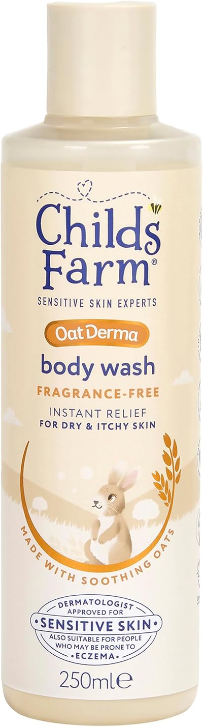 Childs Farm OatDerma Body Wash Fragrance Free 250ml for Sensitive Skin