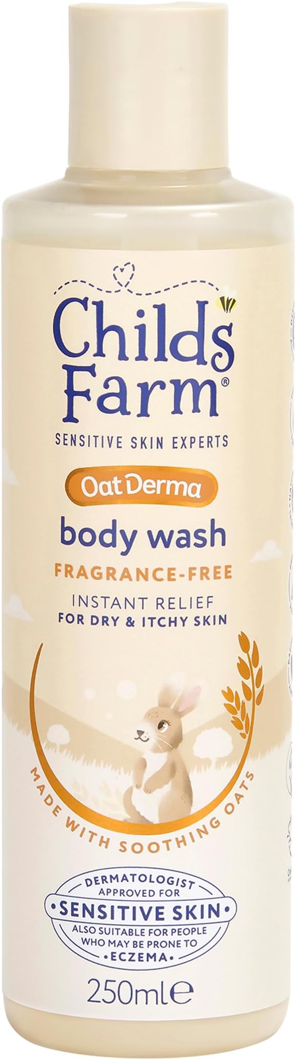 Childs Farm OatDerma Body Wash Fragrance Free 250ml for Sensitive Skin