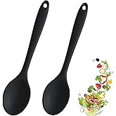 2 Pcs Silicone Spoons for Cooking Heat Resistant, Hygienic Design Cooking Utensi Mixing Spoons for Kitchen Cooking Baking Sti