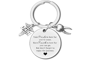 DABIHU Dental Hygienist Gifts Keychain New Dentist Dental Graduation Gifts Inspirational Gifts Dental Student Gift Dental Assistant Gift Dentist Doctor Nurse Gifts Dentist Gift Encouragement Birthday Gifts