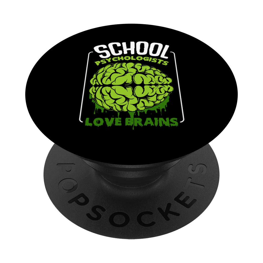 School Psychologists Love Brains Psychology Job Profession PopSockets Grip and Stand for Phones and Tablets