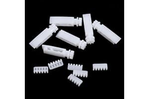 Ptwola 12 Pieces Vertical Blinds Replacement Stem and Gear Vertical Blinds Components Accessories Window Valance Curtain Clip Bracket Control Wand Plastic Blinds Vanes Repair Kit for Headrail Carrier