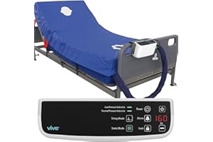 Vive 8" Alternating Pressure Mattress - Low Air Loss Hospital Replacement Mattress - Medical Bed Topper for Pressure Ulcers and Bed Sores - Variable, Inflatable Pressure Pump System