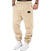 TAFLE Men's Fleece Sweatpants Warm Winter Pants Athletic Drawstring Jogger Pants with Pockets