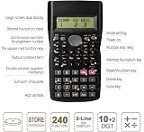 hoinya Scientific Calculator 240 Functions 2-Line Display Black view 3