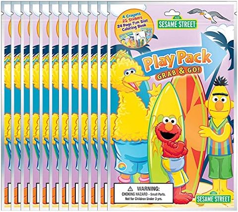 Bundle of 12 PBS Sesame Street Play Pack Grab &amp; Go
