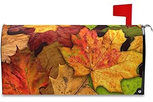 NOLOGO Wamika Autumn Fall Leaf Sunflower Mailbox Cover Magnetic Oversized Tropical Summer Palm Colorful Floral Letter Post Box Cover Wrap Decoration Welcome Home Garden Outdoor 25.5" Lx 21" W