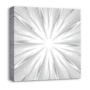 Canvas Wall Art - Abstract Visual Illusion - Giclee Painting Wall Art for Bedroom Living Room Home Decoration - 12x12 inches