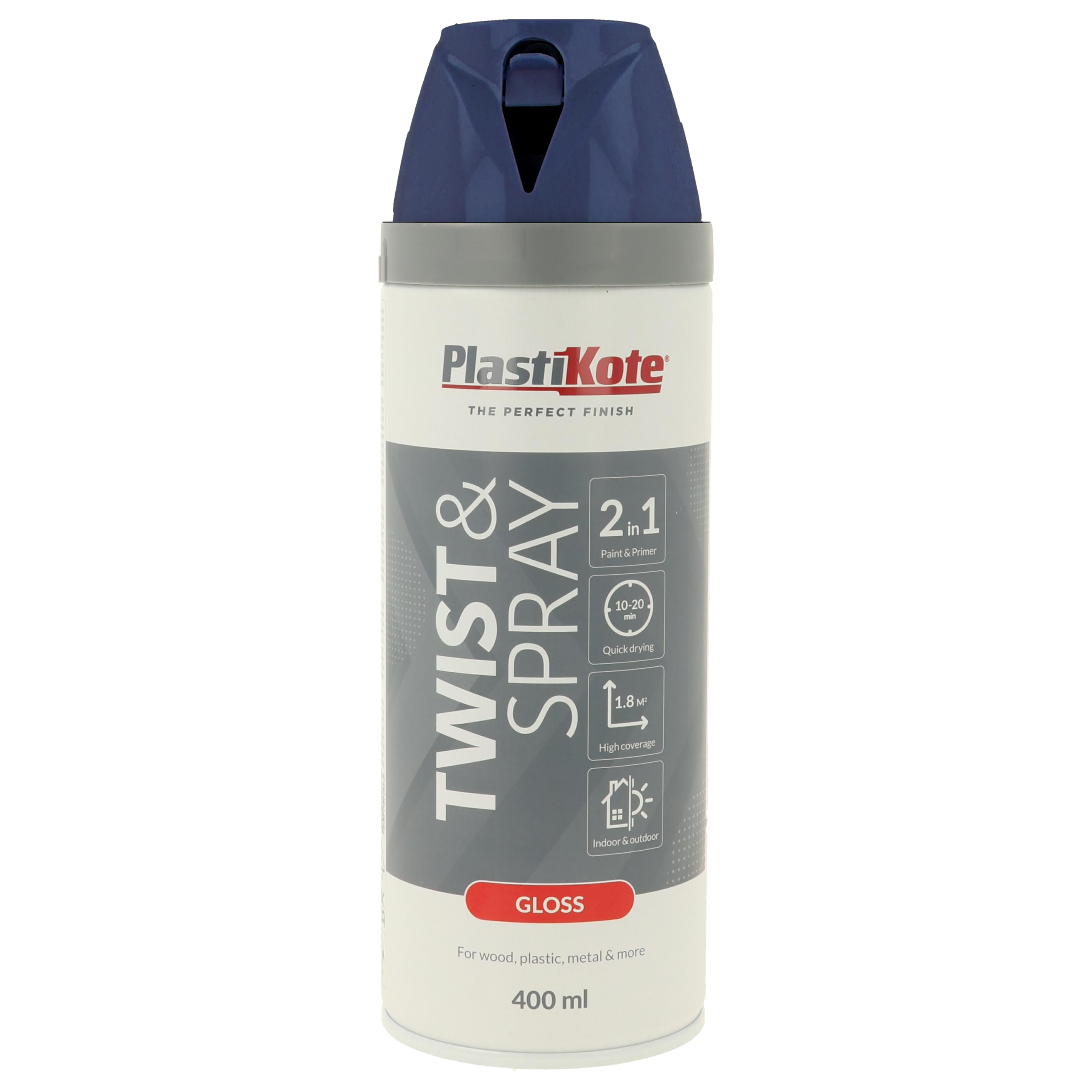 Plasti-kote 21112 400ml Premium Spray Paint Gloss - Royal Blue