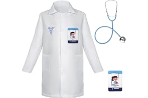 Phobby Toy Doctor Kit for Toddler 3-5, Medical Dress up Costume for Kids with Real Stethoscope