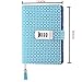 JunShop Lattice Locking Journal Diary Loose Leaf Password Diary A6 PU Leather Journal Secret Diary with Lock Lined Combination Lock Journal Diary (Blue)