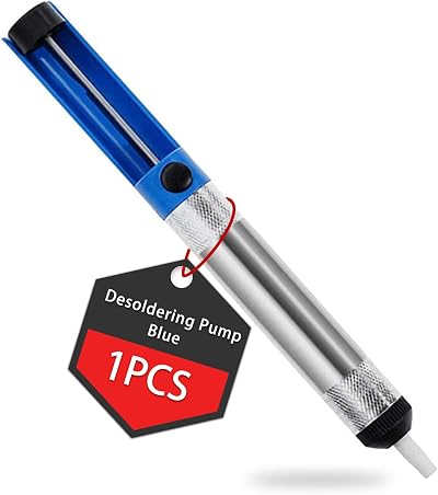 Dolaso Desoldering Pump Blue Solder Sucker Metal Housing Teflon Tip Electronic