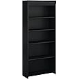 Bush Furniture Fairview Tall 5 Shelf Bookcase in Antique Black