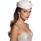 Wool Felt Pill Box Hats for Women Vintage 60s Fascinators Church Hats Cocktail Stewardess Derby Hats with Comb