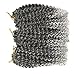 Flyteng marlibob crochet hair 6pieces/pack 8 inch Marlibob Kinky Curly synthetic Hair extensions (8 inch 6packs, T1B/Gray)