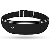 Slim Running Belt Fanny Pack Running Waist Pack for Women & Men,Running Phone Holder Waterproof Running Waist Pack,Running Gear Accessories for Running Walking Cycling Camping Gym (Black)
