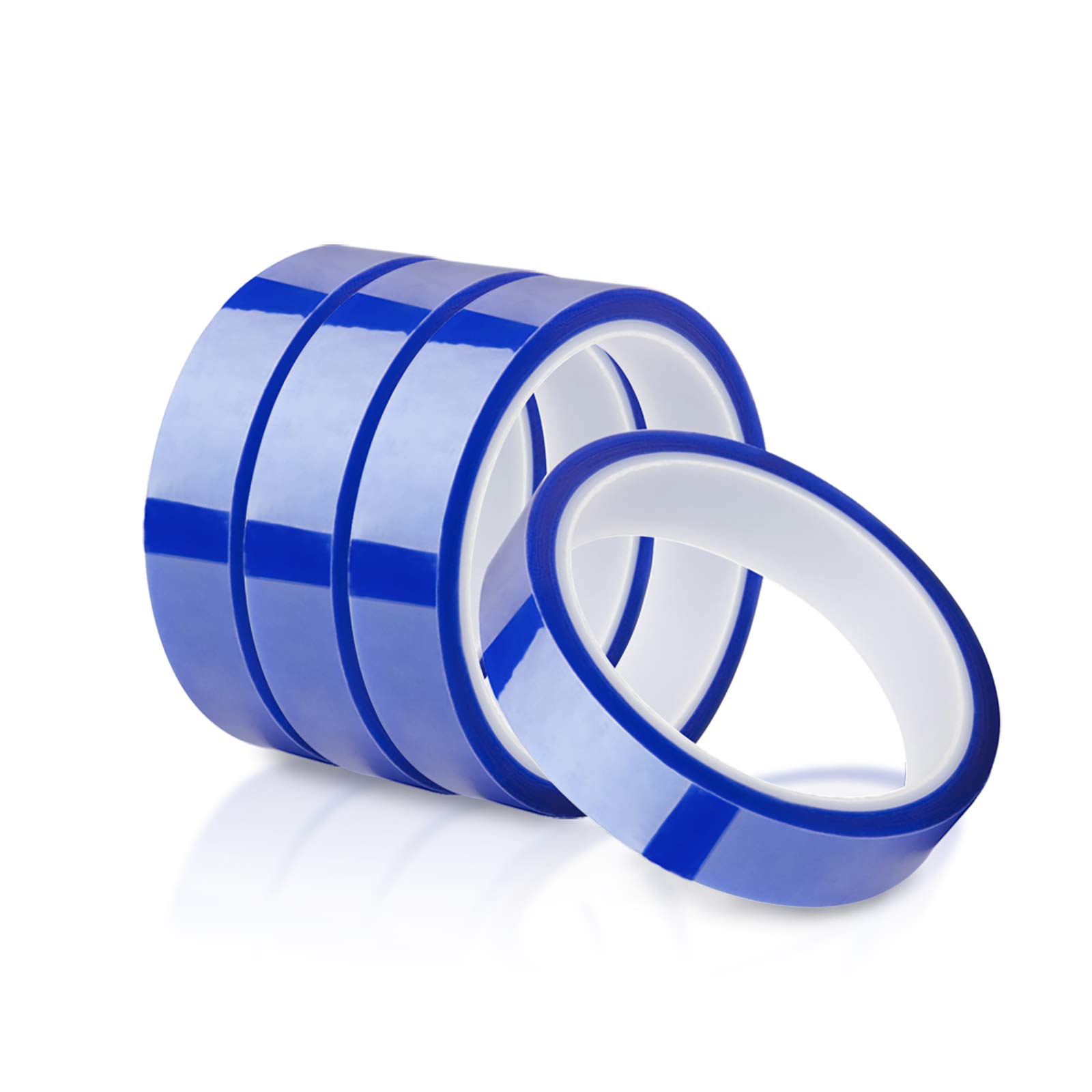 PYD Life 4 Rolls 0.8 Inch x 108 Ft Sublimation Blanks Thermal Heat High Temp Resistant Tape Up to 250 C(480 F) for Sublimation Tumblers Cups T-Shirts Printing