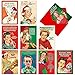 NobleWorks Variety Pack of 10 Christmas Greeting Cards with Envelopes, Adult Cartoon, Humor Holiday Assortment for Men and Women - Naughty is Nice A1255