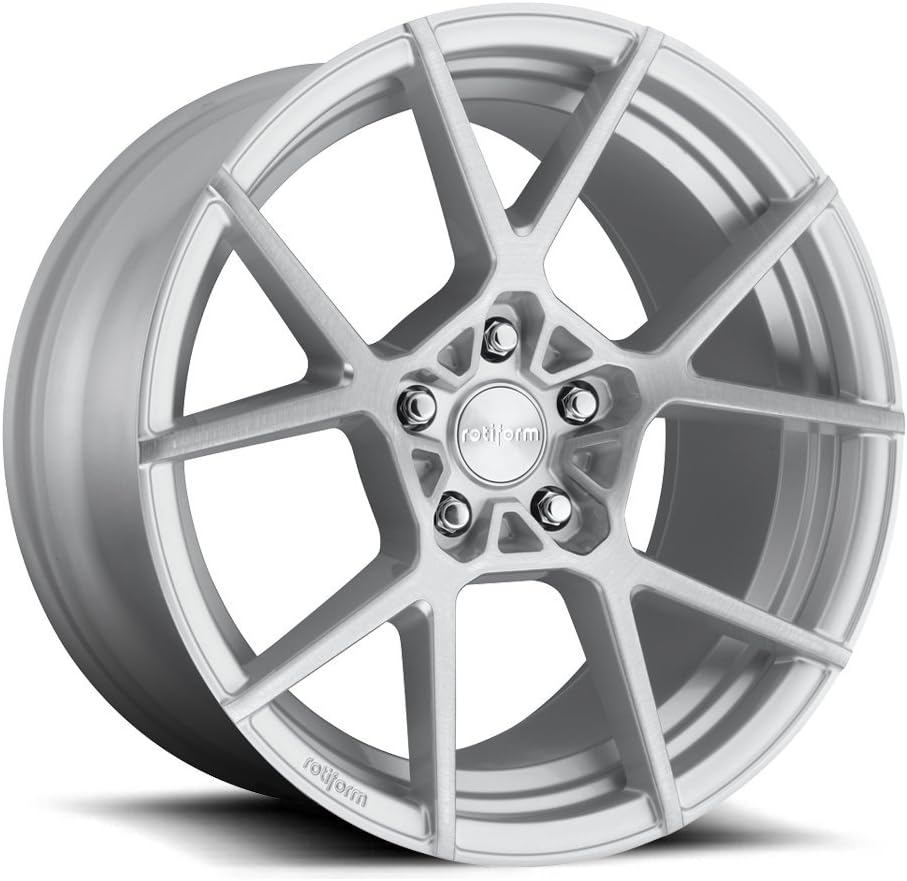 20" Inch Rotiform KPS Silver / Brushed Face Wheels & Tire Package | Set of 4 | 245/35R20 Tires | Includes Free Wheel Club LA T-Shirt | Fits Audi Mercedes BMW Infiniti Dodge Cadillac Ford Lexus Nissan