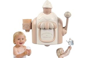 Bath Ice Cream Foam Maker,Ice Cream Bath Tub Bubble Maker,Funny BathIceCream Foam Machine Bathing Toys with Powerful Suction,
