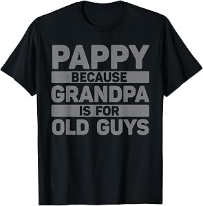 Pappy Design For Grandpa From Grandkids Father's Day Pappy T-Shirt