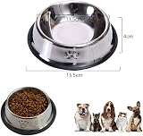 Ycnpeatt 3 Piece Stainless Steel Cat Bowls Non Slip Anti Spill view 2