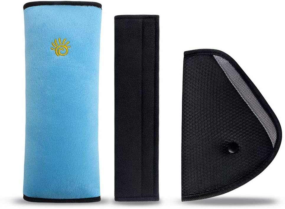 URAQT Car Seat Belt Pad, Seatbelt Pillow with Kids Seatbelt Adjuster