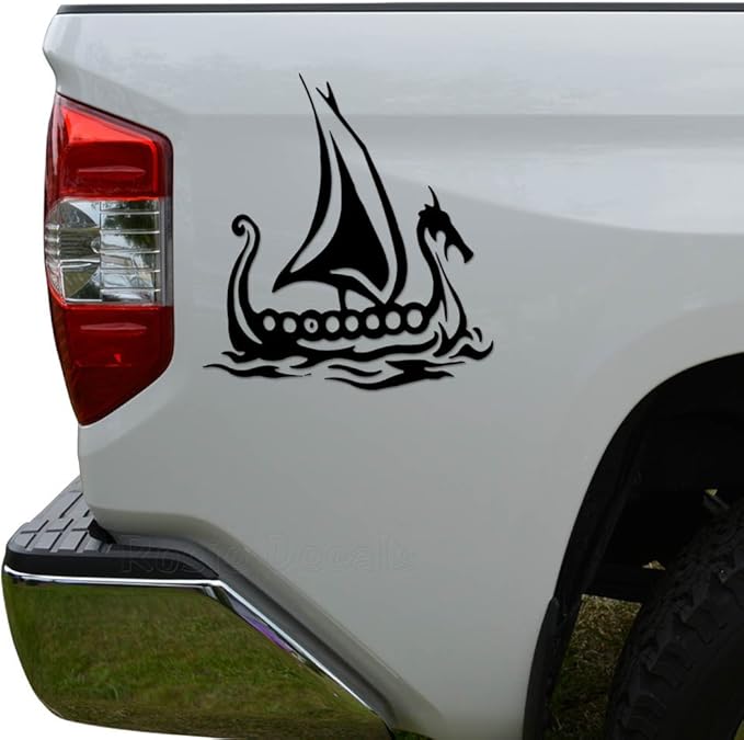 Rosie Decals Viking Ship Nordic Die Cut Vinyl Decal Sticker For Car Truck Motorcycle