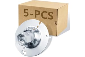 AOIGU 4" Malleable Round Swivel Fixture Hanger Cover for Octagon Electrical Box, 5 Pack Heavy Duty Swivel Pendant Mount for 1